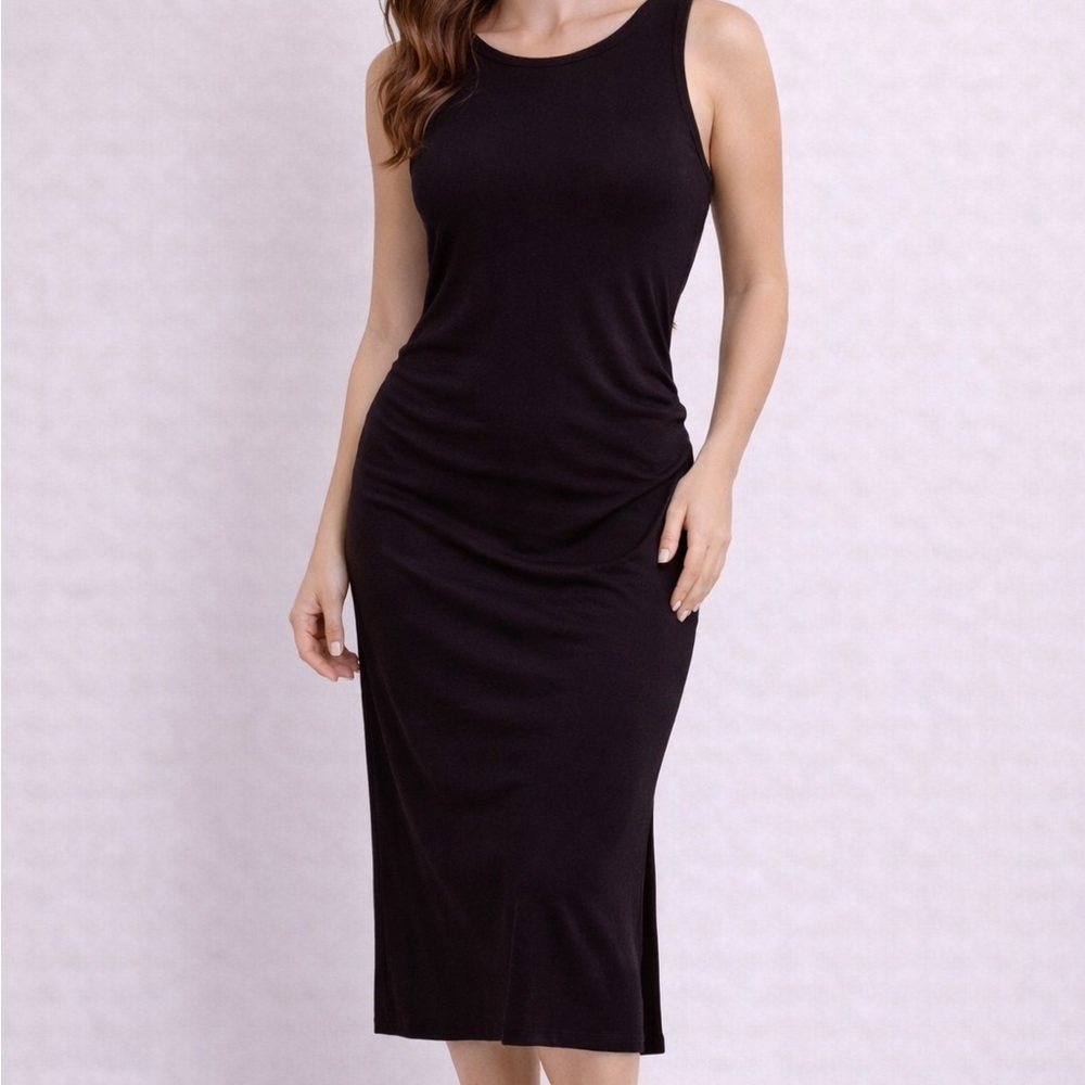 Michael Stars Classic Black Midi Dress